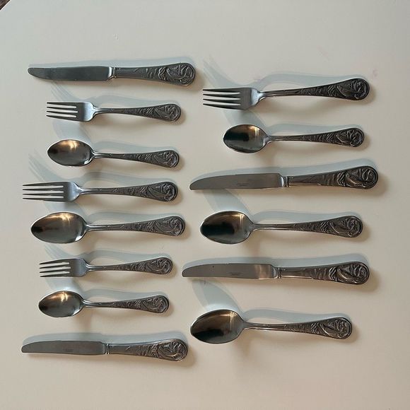 Cambridge Fish/Bass Stainless Flatware Silverware Old Stock - Picture 3 of 13